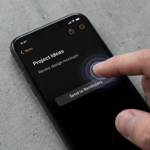 Apple Reminders handoff on iPhone